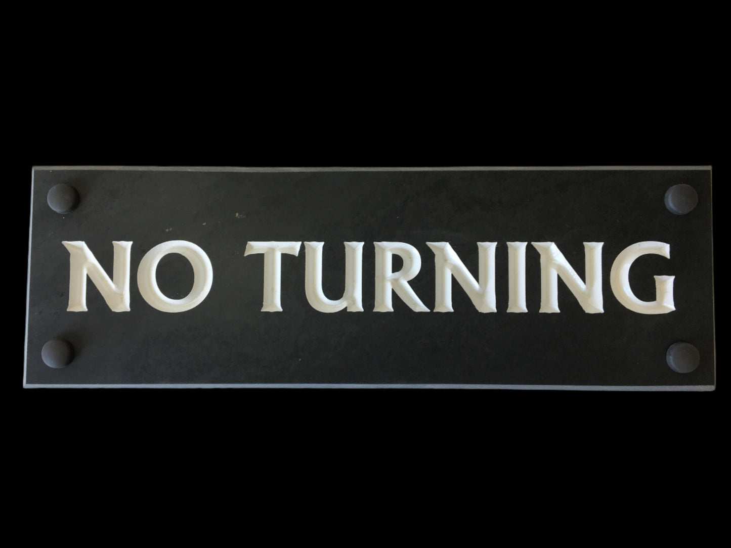 300mmx100mm No Turning Sign - COUNTY HOUSE SIGNS