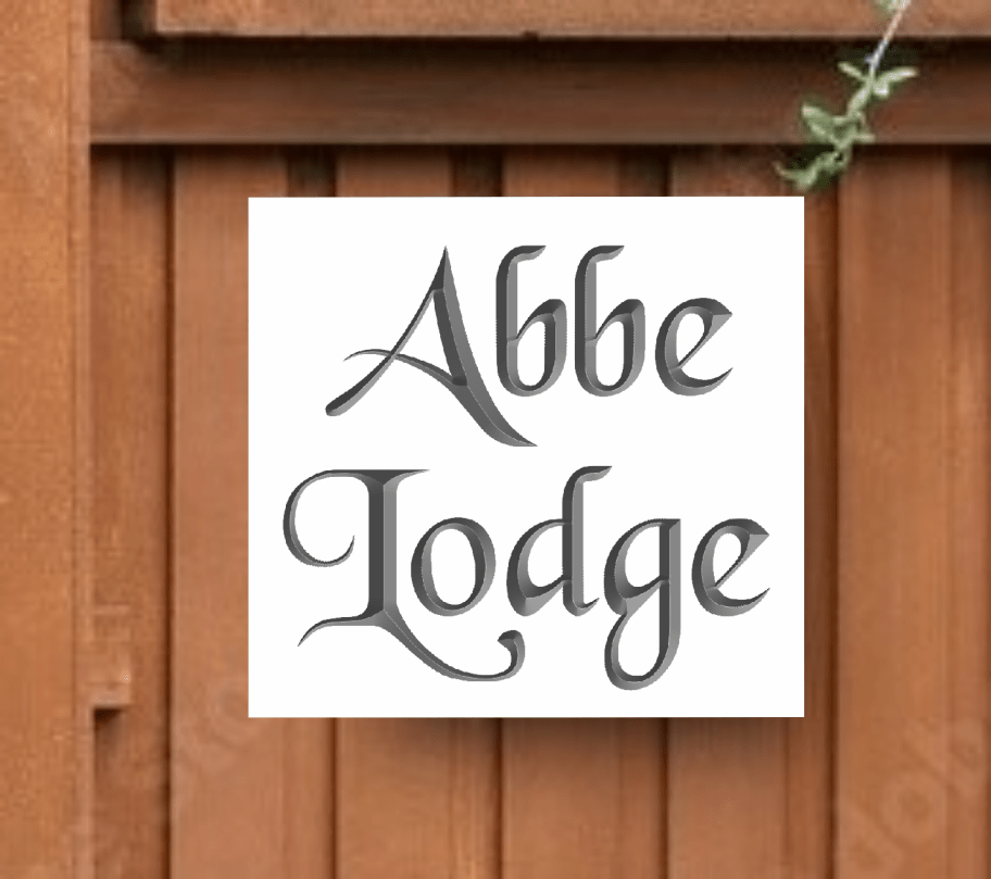 Corian House Sign - Deep engraved - 300mm x 300mm - COUNTY HOUSE SIGNS