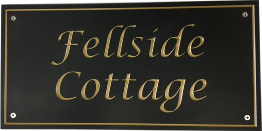 House sign-corian-400mm x 200mm deep-engraved-personalised-includes delivery and artwork - COUNTY HOUSE SIGNS