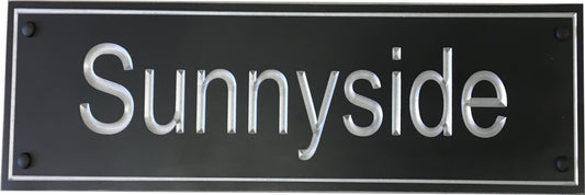 House sign-Engrave Stone like Corian house sign-400mm x150mm-Personalisd-includes delivery and artwork - COUNTY HOUSE SIGNS