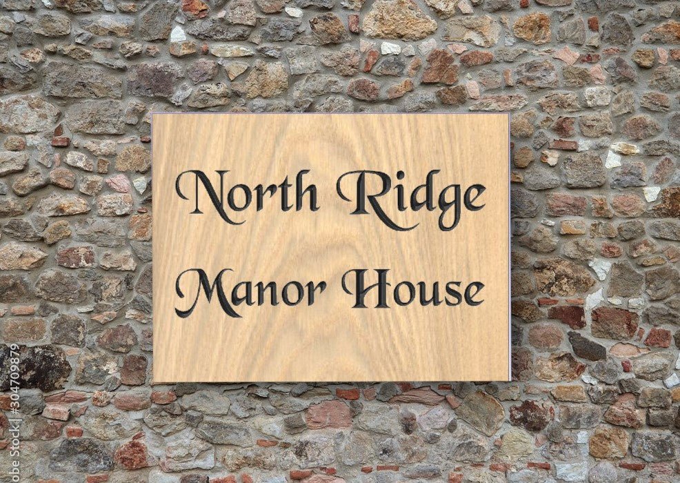 Prime grade oak 300mm x 300mm - COUNTY HOUSE SIGNS