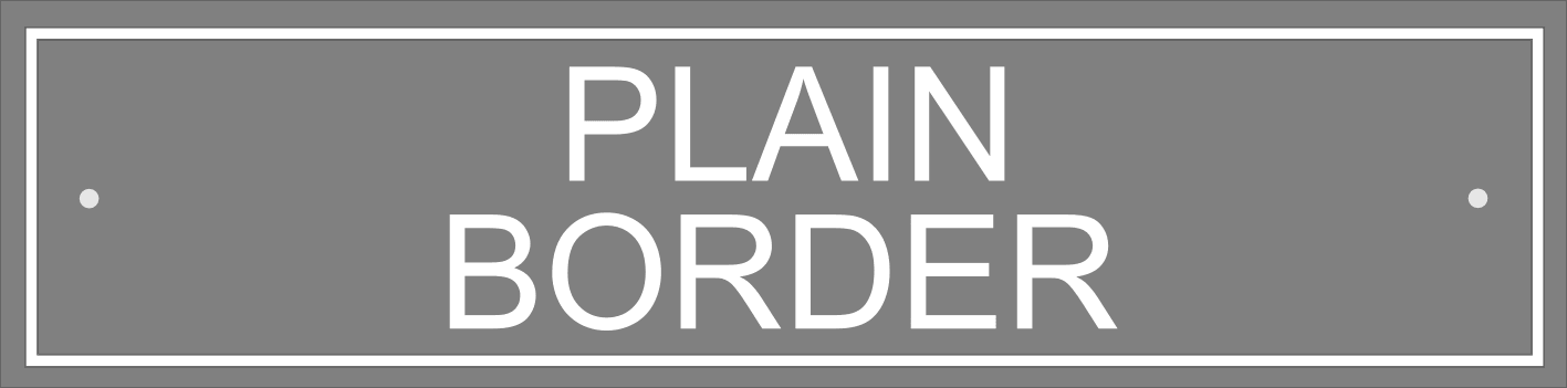 An artwork example of a plain border showing how it would look if engraved on a sign. Supplied free by County House Signs