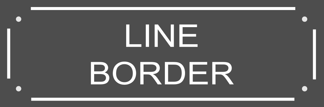 An artwork example of a line border showing how it would look if engraved on a sign. Supplied free by County House Signs
