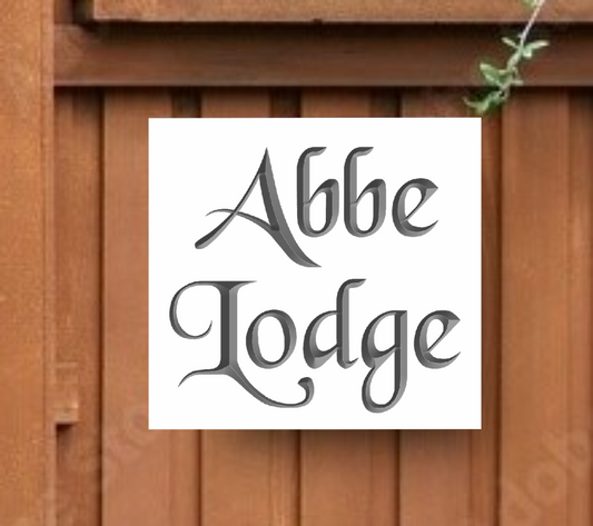 Corian House Sign-Deep engraved-300mm x 300mm