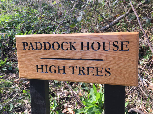 Prime grade oak 300mm x 120mm - COUNTY HOUSE SIGNS