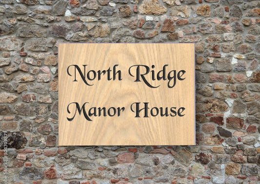 Prime grade oak 300mm x 300mm - COUNTY HOUSE SIGNS