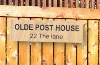 Prime grade oak 400mm x 120mm - COUNTY HOUSE SIGNS
