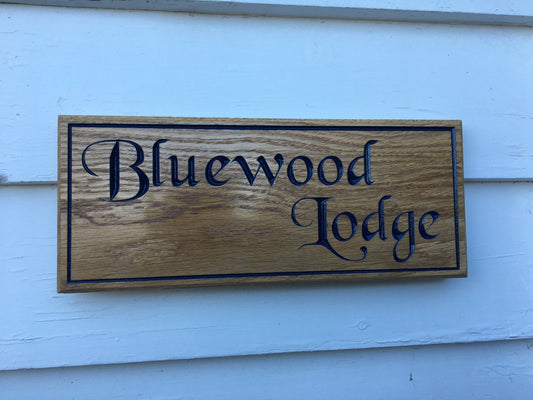 Prime grade oak 400mm x 210mm - COUNTY HOUSE SIGNS