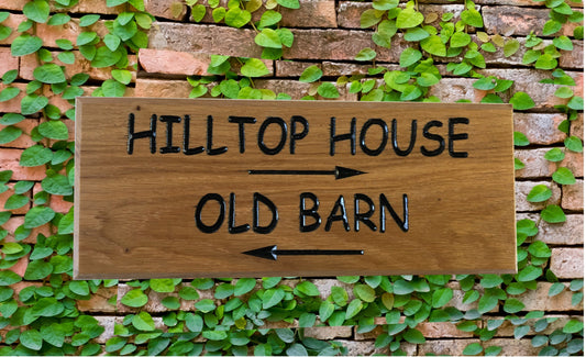 Prime grade oak 500mm x 300mm - COUNTY HOUSE SIGNS