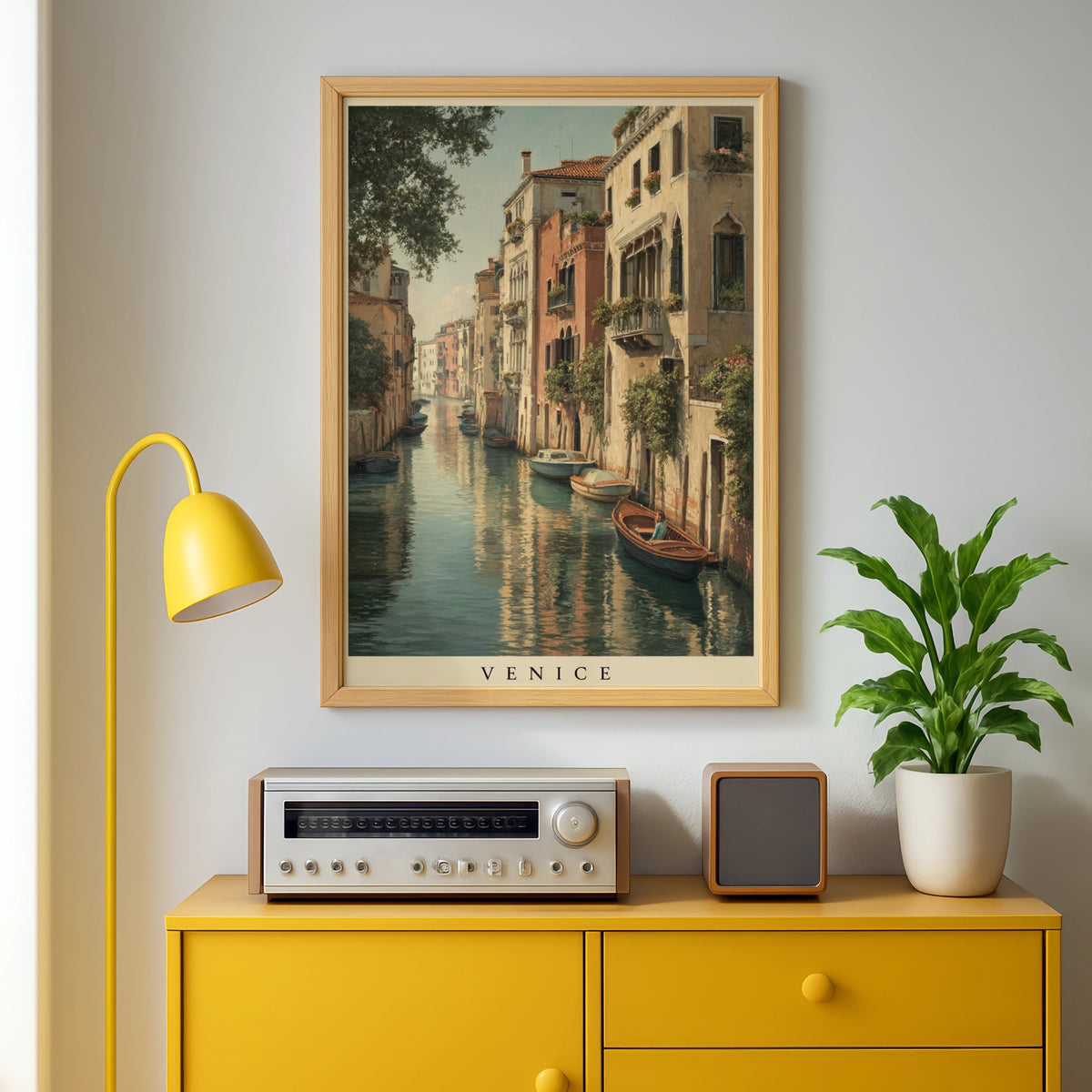 Venice Canal Poster, Italy Travel Wall Art, Fine Art Minimalist Italian Print
