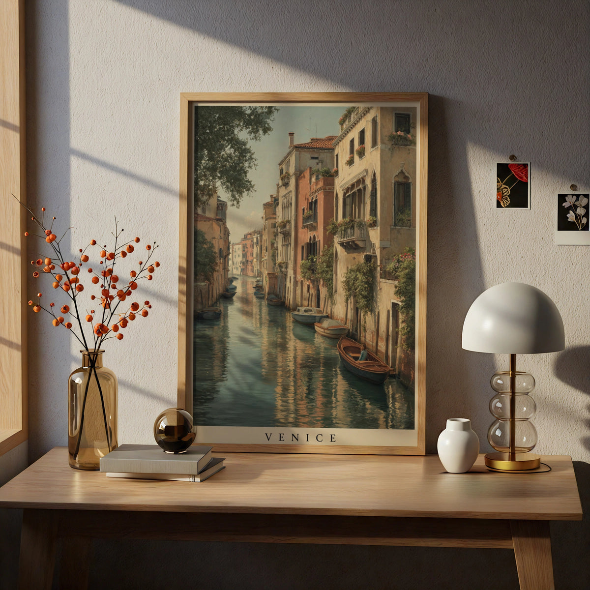 Venice Canal Poster, Italy Travel Wall Art, Fine Art Minimalist Italian Print