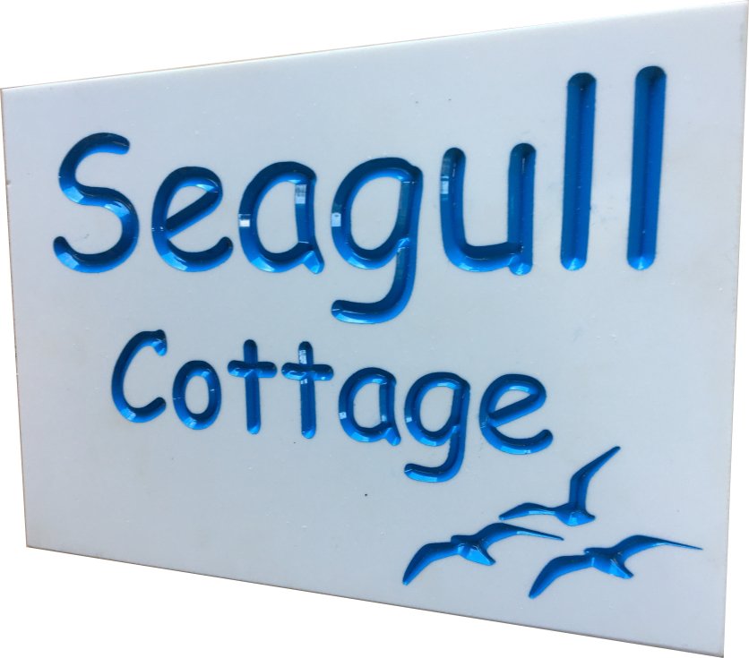 House sign-corian-300mm x 200mm deep-engraved-personalised-includes delivery and artwork - COUNTY HOUSE SIGNS