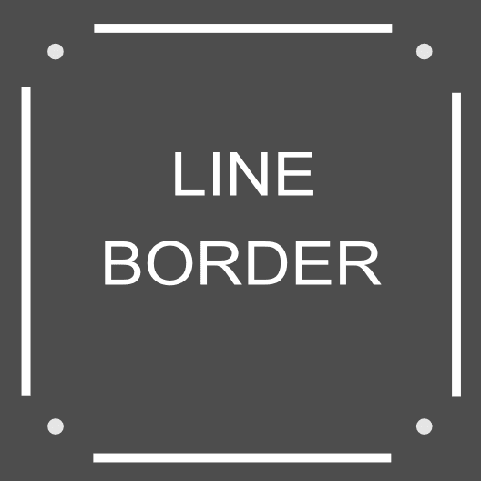 An artwork example of a line border showing how it would look if engraved on a sign.