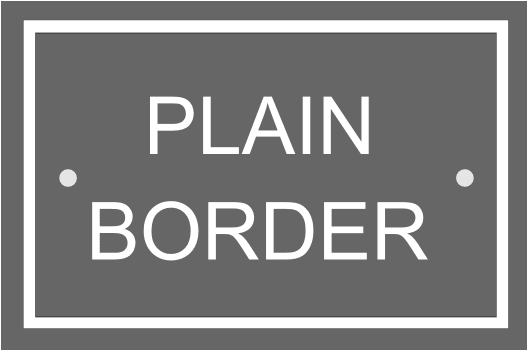 An artwork example of a plain border showing how it would look if engraved on a sign. Supplied free by County House Signs