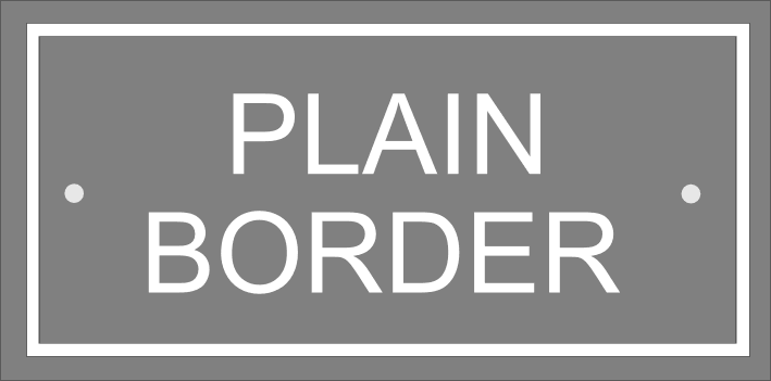 An artwork example of a plain border showing how it would look if engraved on a sign. Supplied free by County House Signs